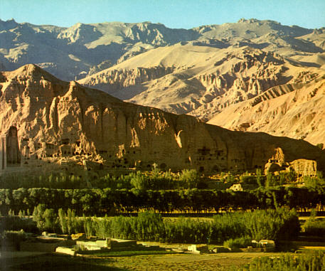 Blick auf das Kloster von Bamiyan