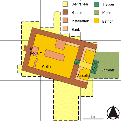 Bereich S, Plan des Steinbaus 6 / Area S, ground-plan of Steinbau 6