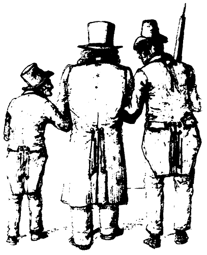 Palin, Thorvaldsen und Dorow (v.l.n.r.) in Rom, 1828