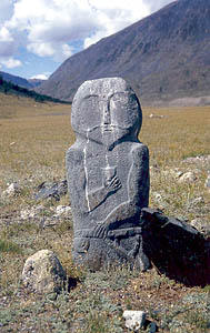 alttürkenzeitliche Gedenkstatue aus dem Altai