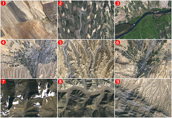 Ustrushana, Landschaften